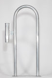 Marine Dock & Boat 36" Aluminum Handrail - Safety Grab Bar Rail - w/ Vertical Rod Holder and Liner - Marine Fiberglass Direct