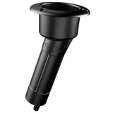 Mate Series 15 degree, Round Top , ABS Plastic -P1015D Rod Holder -Black - Marine Fiberglass Direct