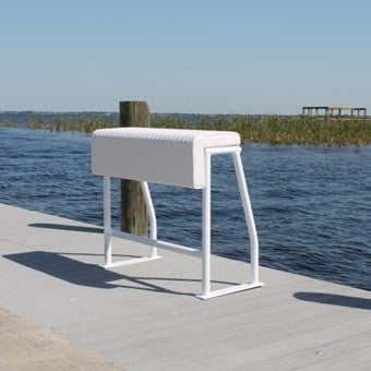 Aluminum Leaning Post 34"H x 38" W x 18" D - SLLP01 - Marine Fiberglass Direct