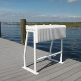 Aluminum Leaning Post 34"H x 32"W x 18"D w/Rod Holders - SLLP04 - Marine Fiberglass Direct