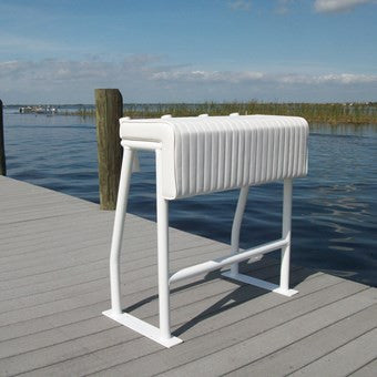 Aluminum Leaning Post 34"H x 32"W x 18"D w/Rod Holders - SLLP04 - Marine Fiberglass Direct