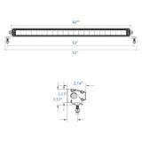 30" SRX2 Series Light Bar Dimensions