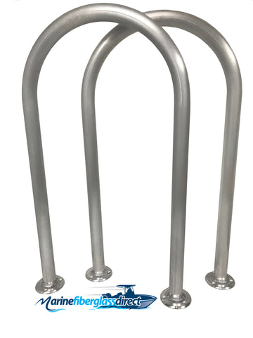Two (2) Marine Dock & Boat - 42" H x 16.5" W - Hand Rails - Grab Bars - Marine Fiberglass Direct