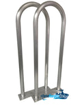 Two (2) Marine Dock & Boat 18" Hand Rails - Grab Bar- Flat Base - Marine Fiberglass Direct