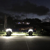 Plashlights White LED Rock Light Black Housing Underglow for Trucks Auto PlashLights