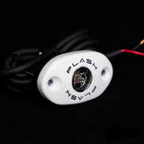 CORPUS - Red Carbon Fiber LED Deck Light - White Housing