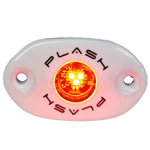 CORPUS - Red Carbon Fiber LED Deck Light - White Housing