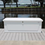 Fiberglass Dock Box - 26"H X 75"W X 27"D - CM07 With Gas Shocks - Marine Fiberglass Direct
