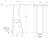 Epoxy Welded Trampoline T-Top KD WITH Rod Holders