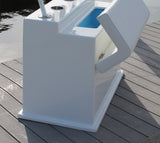 Leaning Post with Storage - 30"H x 24" W x 38" D - CMSFLP - Marine Fiberglass Direct
