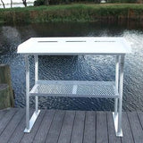 Four Leg CM Fish Cleaning Station Fillet Table Dock Boating Aluminum 68"L x 24"D x 38"H-FCS05-4 - Marine Fiberglass Direct