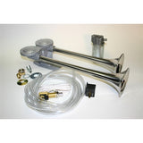 HORN TWIN AIR HORNS WITH COMPRESSOR KIT- STALNLESS STEEL -62330-14 - Marine Fiberglass Direct
