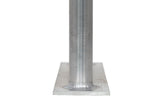 Marine Dock & Boat - 48" H x 13" W Aluminum Handrail - Safety Grab Bar Rail - Flat Base - Marine Fiberglass Direct