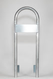 Marine Dock & Boat 36"  Aluminum Handrail - Safety Grab Bar Rail with 2" x 2" x 6" vertical angle mounts with lateral flat plate - Marine Fiberglass Direct