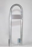 Marine Dock & Boat 36"  Aluminum Handrail - Safety Grab Bar Rail with 2" x 2" x 6" vertical angle mounts with lateral flat plate - Marine Fiberglass Direct