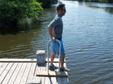 36" H x 13" W - Aluminum Boat Grab bar  - Safety Handrail for Marine, Dock, Deck, Pool, Hot Tub - Marine Fiberglass Direct