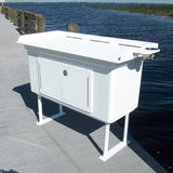 Rough Water Deluxe Fish Cleaning Station Fillet Table 54"W x 24"D x 38"H- RW54FCSDC - Marine Fiberglass Direct