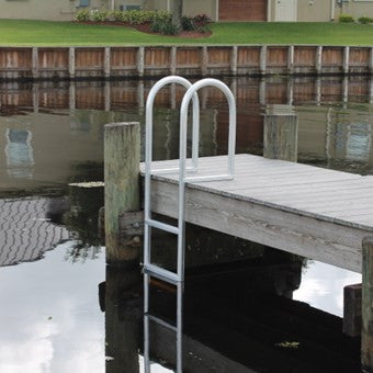 C&M Marine - 5 Step Standard Fixed Dock Ladder - Marine Fiberglass Direct