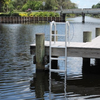 C&M Marine - 6 Step Standard Lift Dock Ladder - Marine Fiberglass Direct
